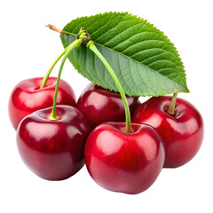 Cherries isolated on white background