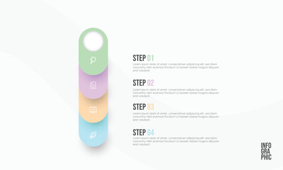 Business project infographics vector template. Timeline