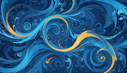 Clear Plain Shiny Warm Soft Vintage Bokeh Cloudy Wave Like Geometric Blue Background or Texture