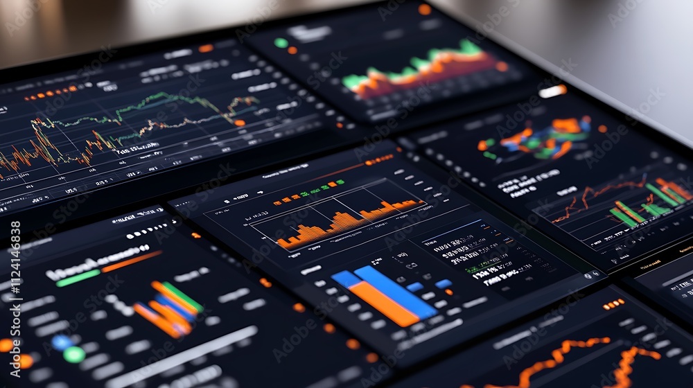 Aufkleber a detailed dashboard displaying data analytics and global insights for business intelligence