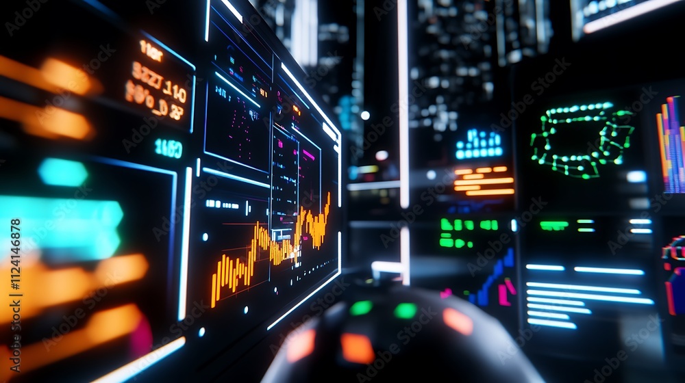 Aufkleber a detailed dashboard displaying data analytics and global insights for business intelligence