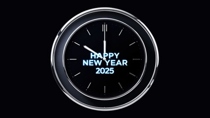 Creative clock theme design celebrating the countdown to New Year 2025