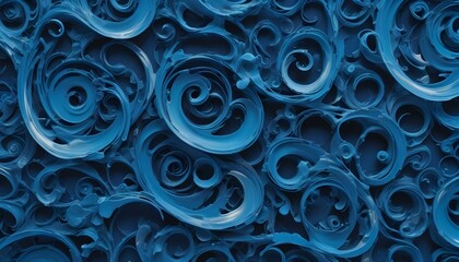 Clear Plain Shiny Warm Soft Vintage Bokeh Cloudy Wave Like Geometric Blue Background or Texture