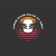 palm tree logo vector