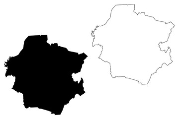 Rugaji Municipality (Republic of Latvia, Administrative divisions of Latvia, Municipalities and their territorial units) map vector illustration, scribble sketch Rugaji map
