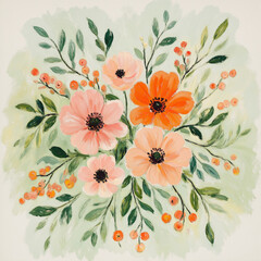 Gorgeous Abstract Floral Oil Painting