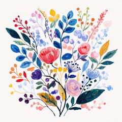 Gorgeous Abstract Floral Oil Painting