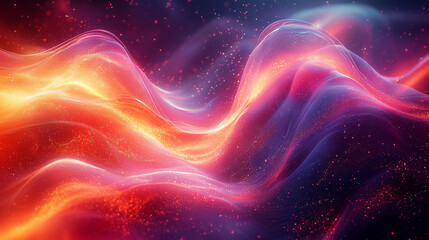 cosmic waves of radiant red and deep blue create a mesmerizing night sky effect in vibrant abstract art