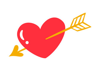 a heart with an arrow through it