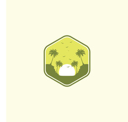 palm tree logo vector