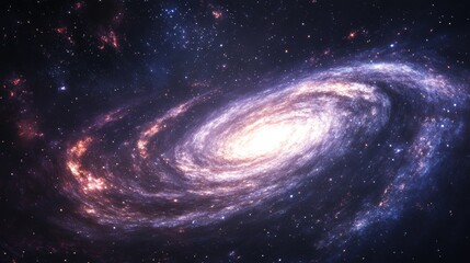 Stunning cosmic galaxy and nebula with star-filled sky and glowing energy

