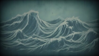 Clear Plain Shiny Warm Soft Vintage Bokeh Cloudy Wave Like Geometric Blue Background or Texture