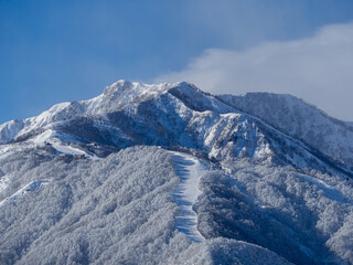 Obraz premium 長野県白馬村 スキー場 遠景 hakuba valley