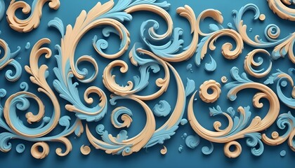 Clear Plain Shiny Warm Soft Vintage Bokeh Cloudy Wave Like Geometric Blue Background or Texture