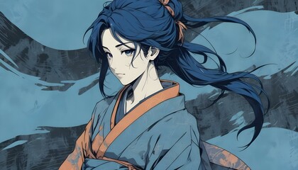 Clear Plain Shiny Warm Soft Vintage Bokeh Cloudy Wave Like Geometric Blue Background or Texture