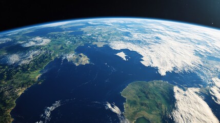 Fototapeta premium Ultra detailed, photorealistic image of Earth from space