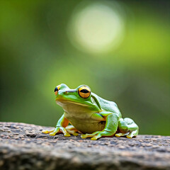 Naklejka premium Did you know that some frogs can change their skin color to match their surroundings 