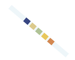 Ketone test, paper strip with colored squares for testing acetone levels