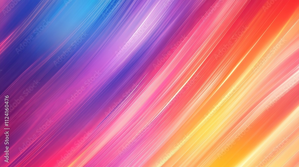 Poster vibrant colorful background featuring a harmonious mix of warm and cool gradient streaks with dynami