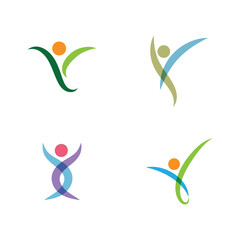Fototapeta premium Healthy Life people logo template vector design