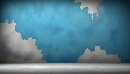 Clear Plain Shiny Warm Soft Vintage Bokeh Cloudy Wave Like Geometric Blue Background or Texture