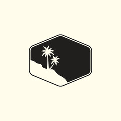 palm tree logo vector