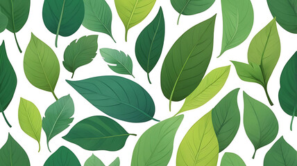 A cluster of fresh green leaves with detailed textures and vibrant shades, grouped tightly, isolated on a plain white background.