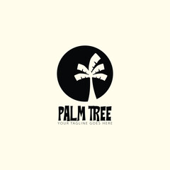 palm tree logo vector