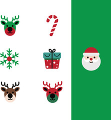 Christmas icons set