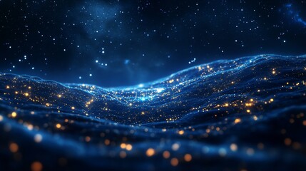 Stunning cosmic galaxy and nebula with star-filled sky and glowing energy

