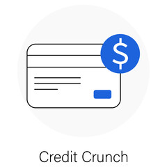 Credit Crunch Icon, Navigating Financial Challenges During a Credit Squeeze, Understanding the Causes and Consequences of a Credit Crunch