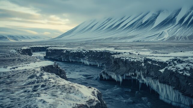 Permafrost: Permanently frozen ground, now thawing from rising temperatures, releases carbon that was previously trapped, accelerating global warming.

