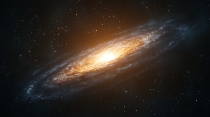 Fototapeta premium Stunning cosmic galaxy and nebula with star-filled sky and glowing energy