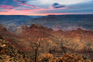 Vibrant sunset skies at Grand Canyon National Park