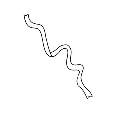 A long, curvy line is drawn in black on a white background