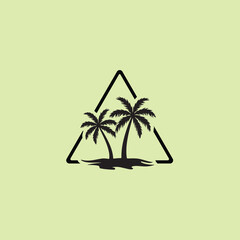 palm tree logo vector