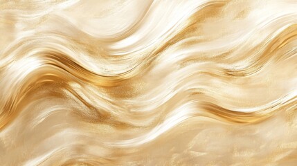 Obraz premium Flowing golden textures abstract art digital background luxurious environment close-up elegance concept for design