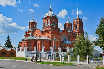 Fototapeta na wymiar Transfiguration Orthodox Cathedral in Buturlinovka village
