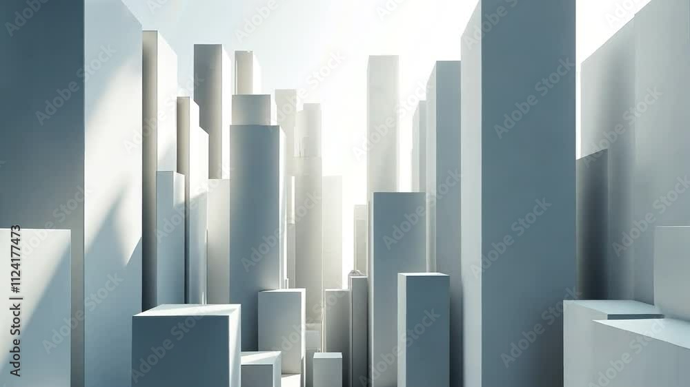 Poster 3d-rendered abstract white backgrounds with dynamic depth for premium visuals.