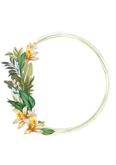 frame of flowers wreath