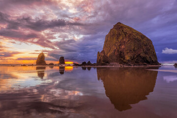 Cannon Beach sunset after a storm