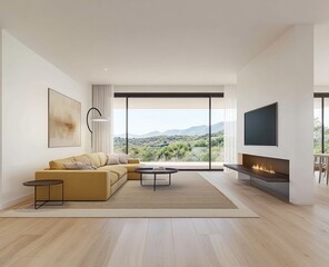 Winter Wonderland Road Through Snowy Forest at Dawn