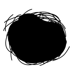 Bird nest of small twigs