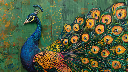 Fototapeta premium peacock with feathers