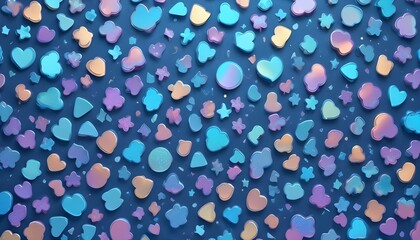 Clear Plain Shiny Warm Soft Vintage Bokeh Cloudy Wave Like Geometric Blue Background or Texture
