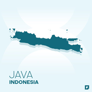 Java vector map, Vector map of Java, editable eps, AI files, Vector illustration of Java vector map