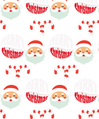 Transparent Santa Claus pattern 