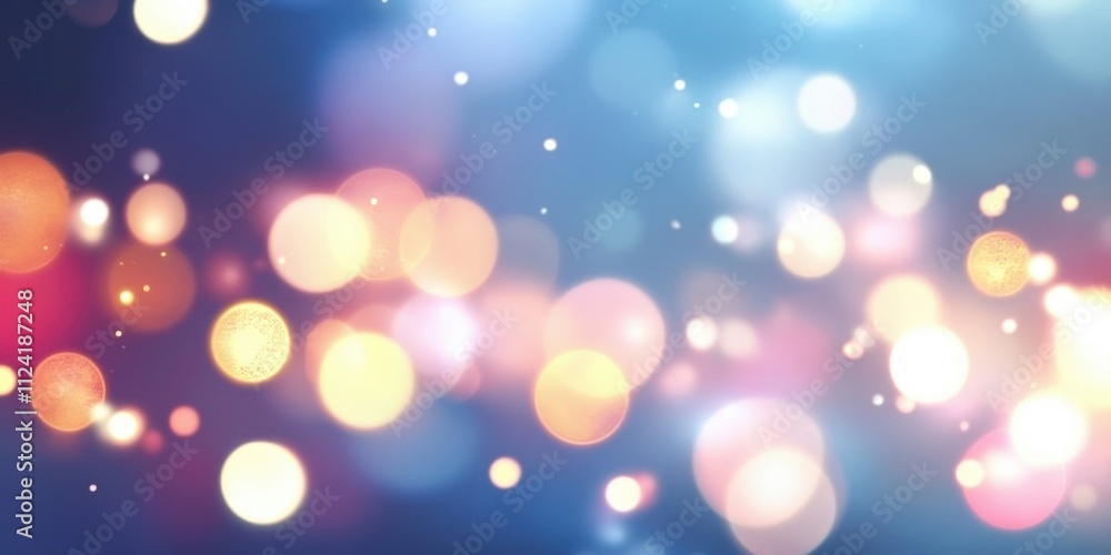 Poster beautiful abstract blurred background with colorful bokeh lights for spa and wellness concepts