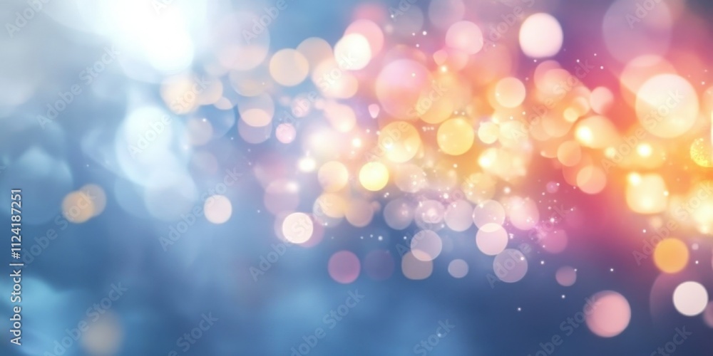 Poster abstract blurred background with bokeh lights for spa and relaxation themes, soft colors and gentle 