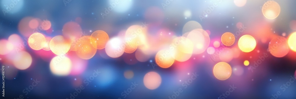 Poster Abstract Blurred Background with Bokeh Lights in Soft Colors Perfect for Creative Projects and Design Use
